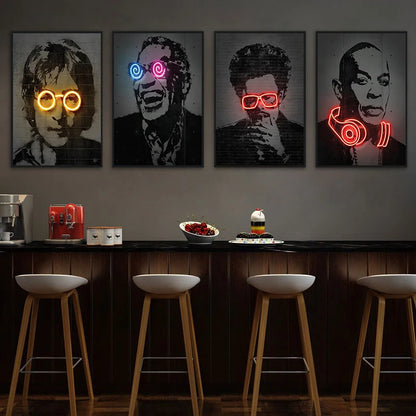Eazy-E Abstract Neon Painting Art